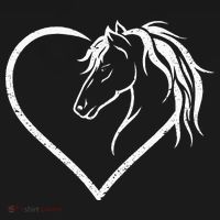 Horse Head With A Heart Riding Horse Long Sleeve Shirt thumb 2