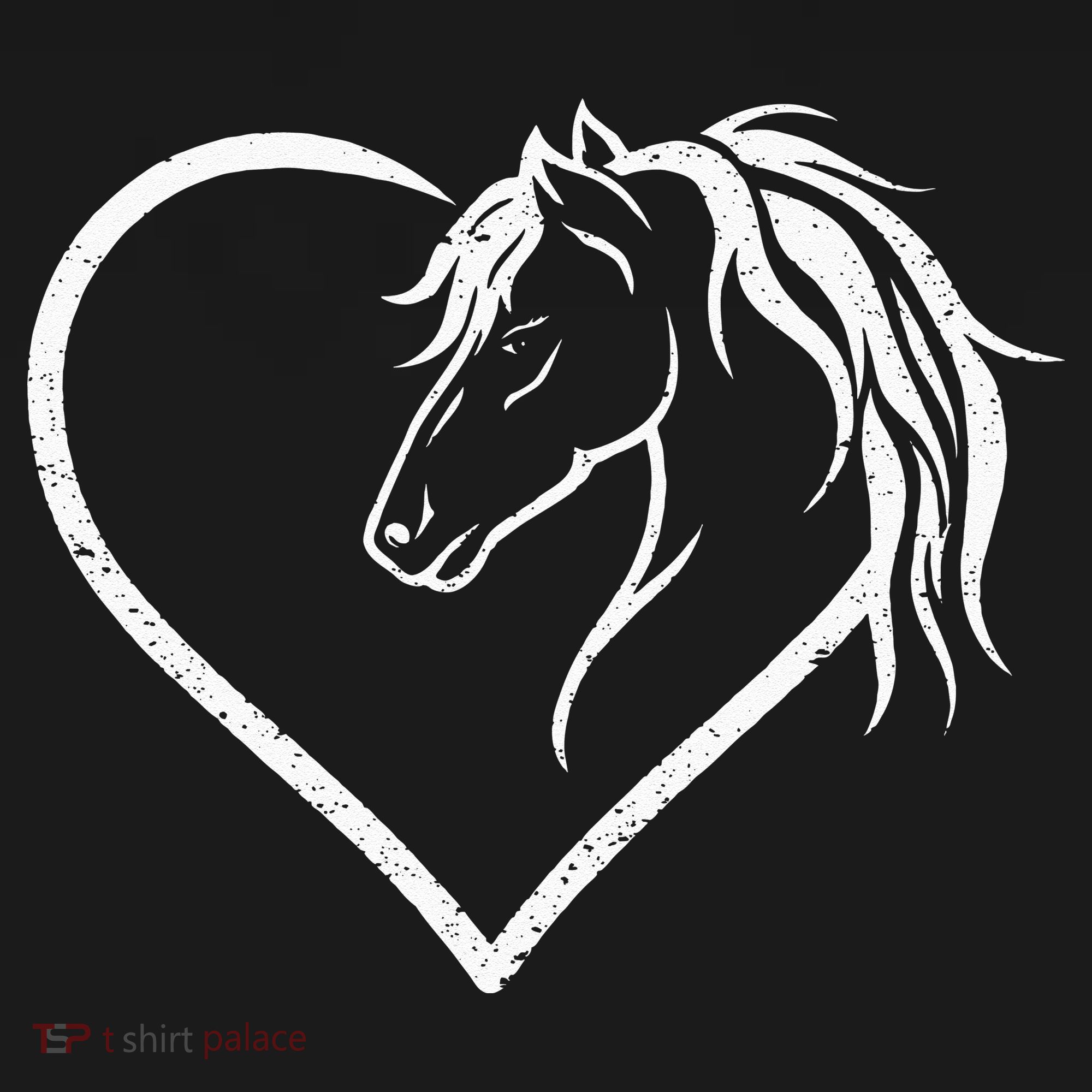 Horse Head With A Heart Riding Horse Long Sleeve Shirt