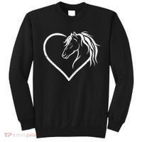 Horse Head With A Heart Riding Horse Sweatshirt thumb 0