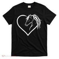 Horse Head With A Heart Riding Horse T-Shirt thumb 0