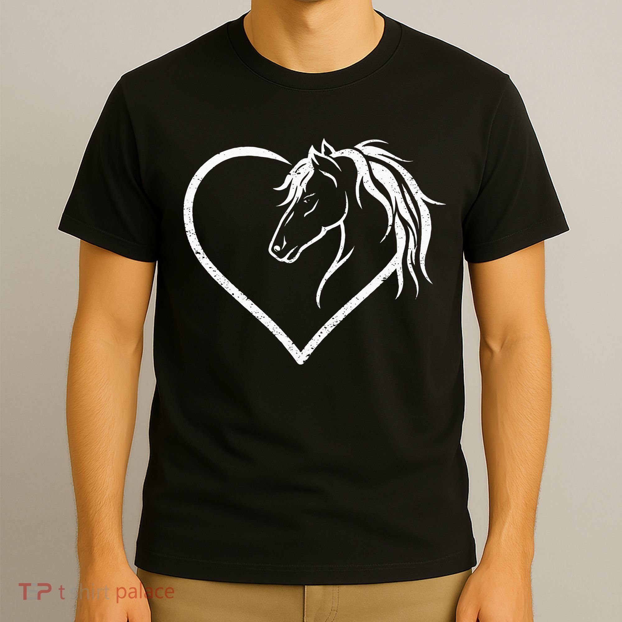 Horse Head With A Heart Riding Horse T-Shirt