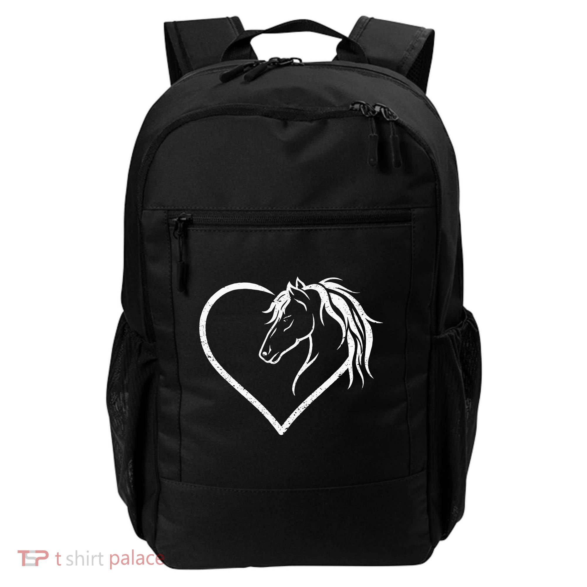Horse Head With A Heart Riding Horse Backpack