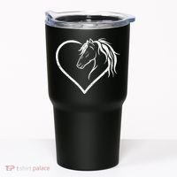 Horse Head With A Heart Riding Horse Tumbler thumb 0