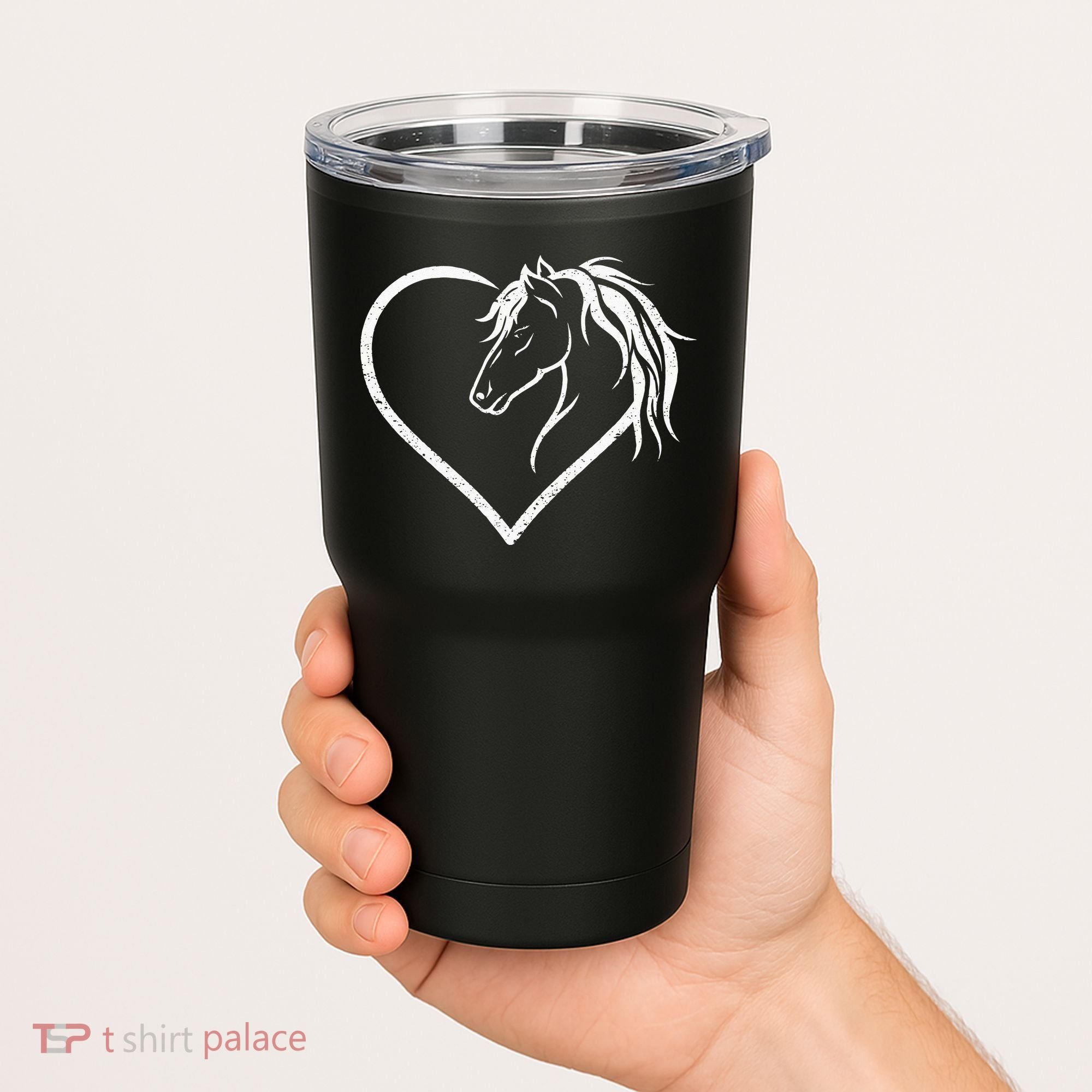Horse Head With A Heart Riding Horse Tumbler