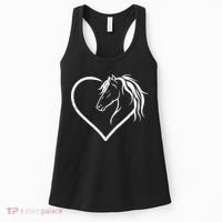 Horse Head With A Heart Riding Horse Women's Tank Top thumb 0