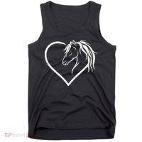 Horse Head With A Heart Riding Horse Tank Top thumb 0