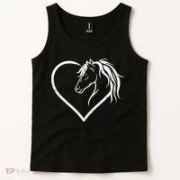 Horse Head With A Heart Riding Horse Tank Top thumb 2