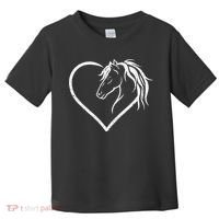 Horse Head With A Heart Riding Horse Toddler T-Shirt thumb 0