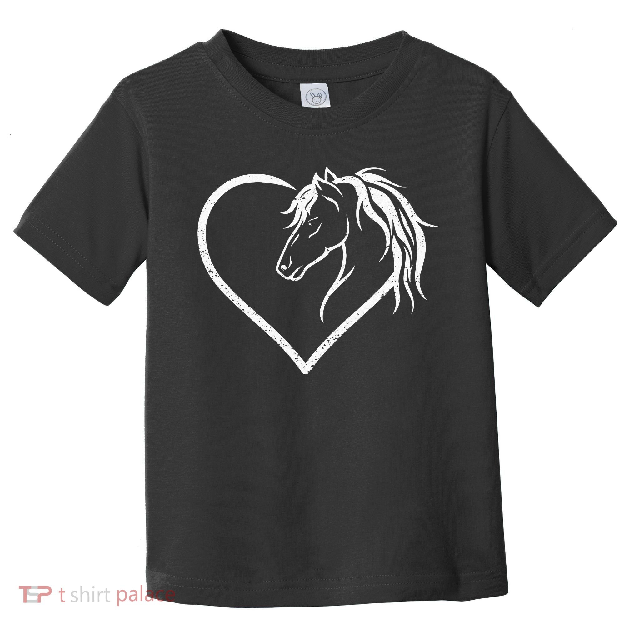 Horse Head With A Heart Riding Horse Toddler T-Shirt