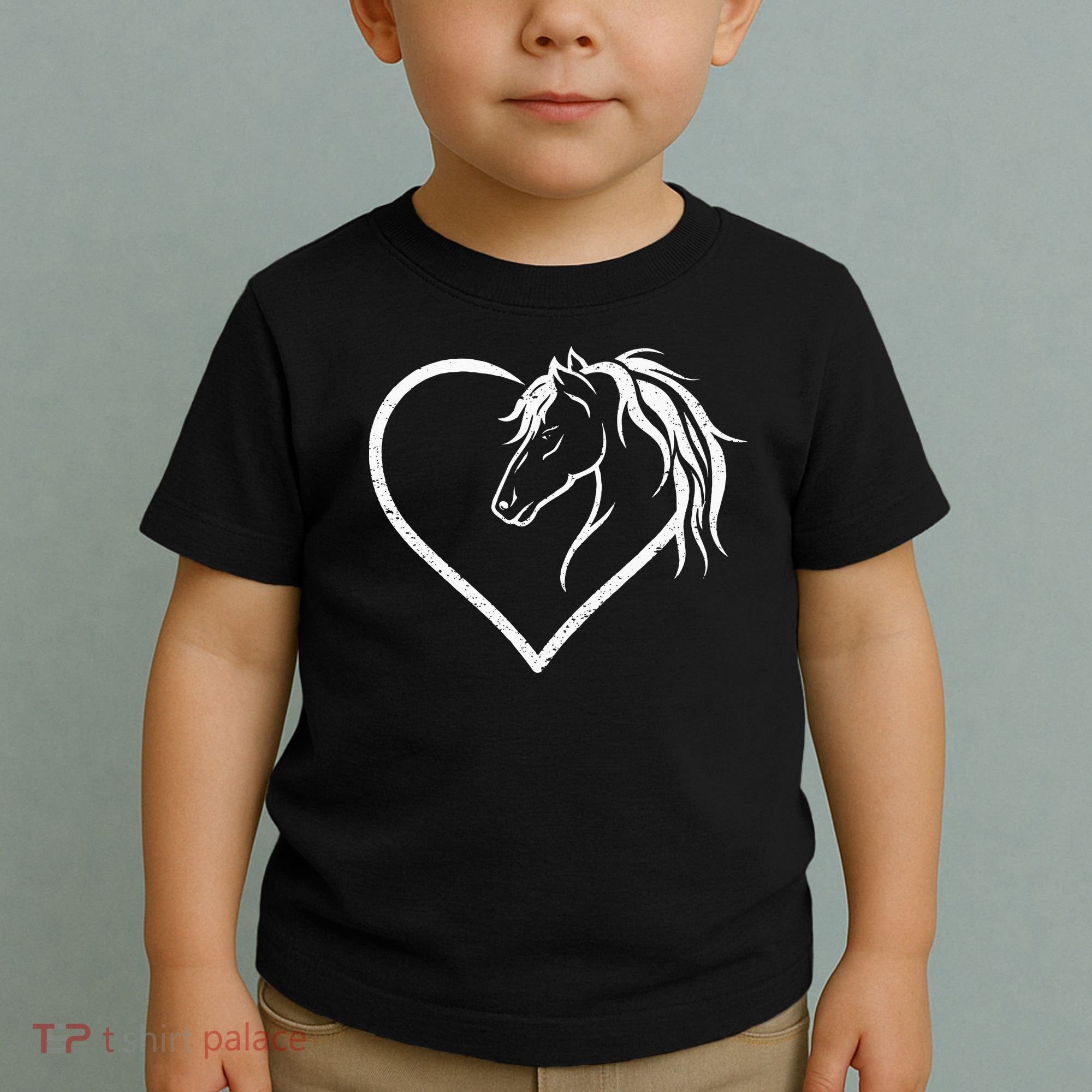 Horse Head With A Heart Riding Horse Toddler T-Shirt