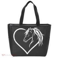 Horse Head With A Heart Riding Horse Tote Bag thumb 0