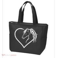 Horse Head With A Heart Riding Horse Tote Bag thumb 3