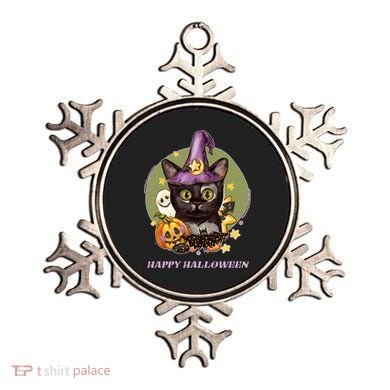 Happy Halloween Witchy Kitty Design Ornament