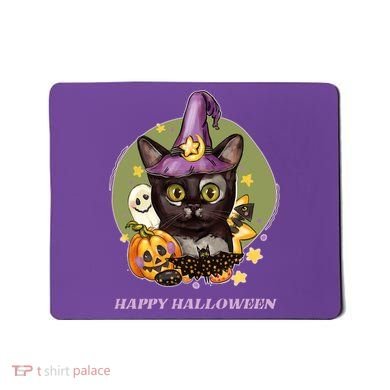 Happy Halloween Witchy Kitty Design Mousepad