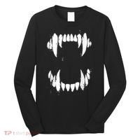 Halloween Horror Wolf Dog Vampire Monster Teeth Costume Long Sleeve Shirt thumb 0