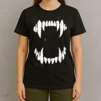Halloween Horror Wolf Dog Vampire Monster Teeth Costume T-Shirt thumb 4