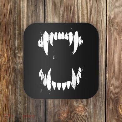 Halloween Horror Wolf Dog Vampire Monster Teeth Costume Coaster