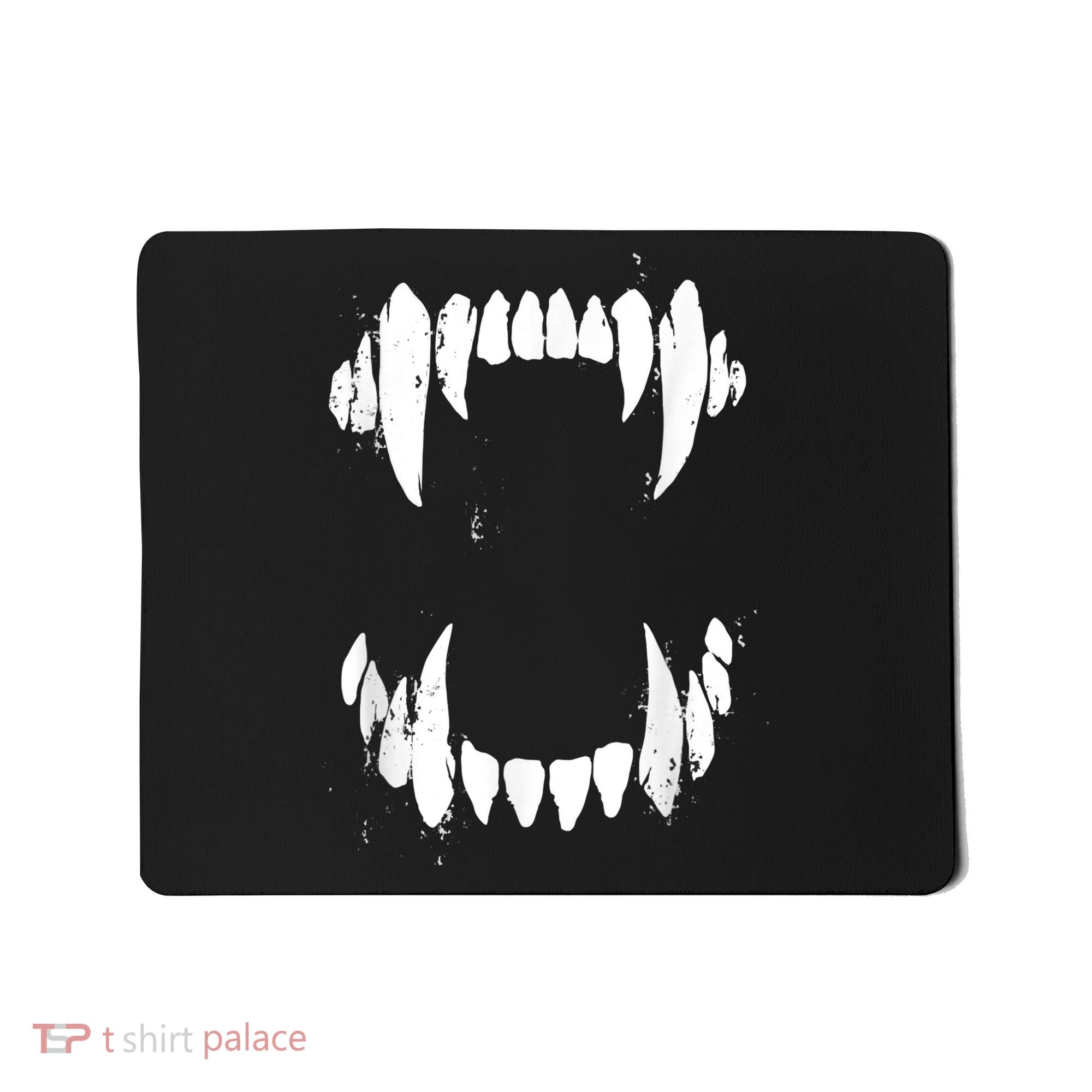 Halloween Horror Wolf Dog Vampire Monster Teeth Costume Mousepad