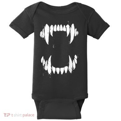 Halloween Horror Wolf Dog Vampire Monster Teeth Costume Baby Bodysuit