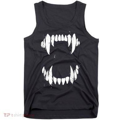 Halloween Horror Wolf Dog Vampire Monster Teeth Costume Tank Top