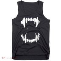 Halloween Horror Wolf Dog Vampire Monster Teeth Costume Tank Top thumb 0