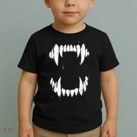 Halloween Horror Wolf Dog Vampire Monster Teeth Costume Toddler T-Shirt thumb 2
