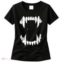 Halloween Horror Wolf Dog Vampire Monster Teeth Costume Women's T-Shirt thumb 0