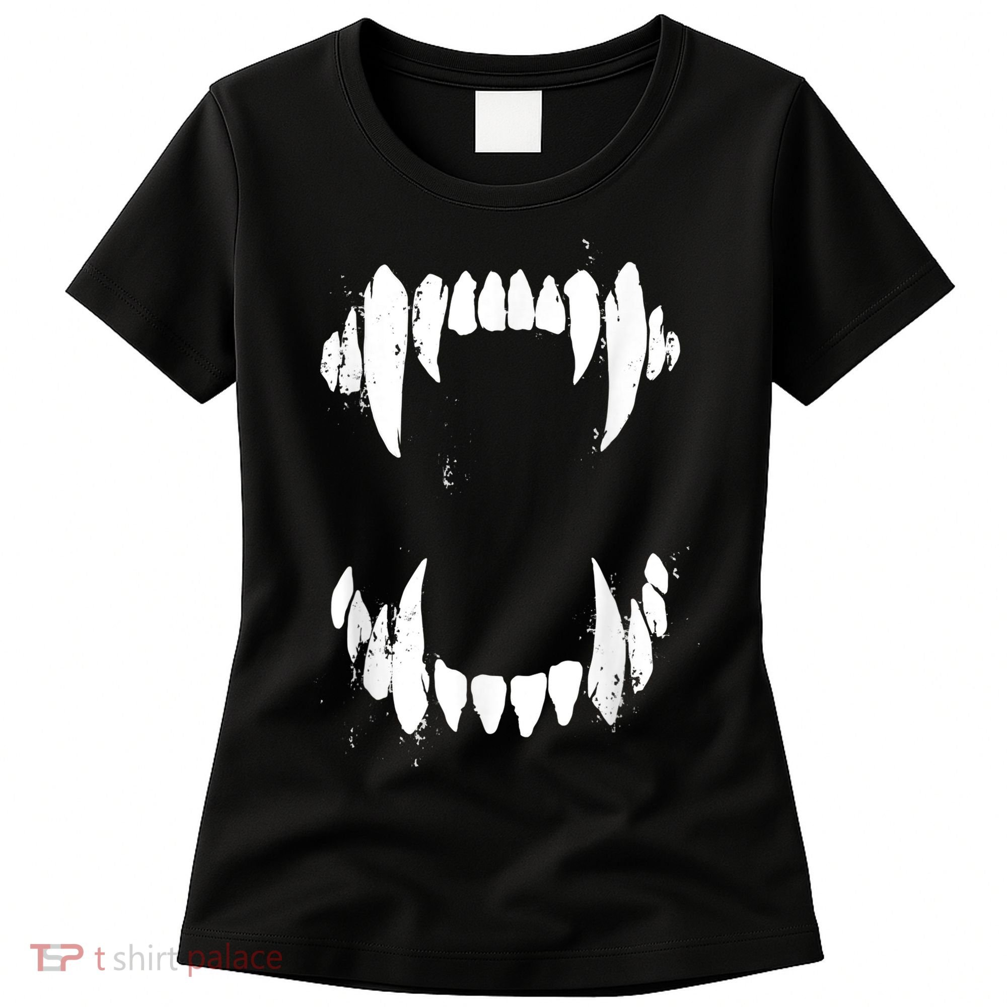 Halloween Horror Wolf Dog Vampire Monster Teeth Costume Women's T-Shirt