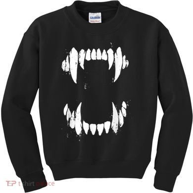 Halloween Horror Wolf Dog Vampire Monster Teeth Costume Kids Sweatshirt