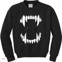 Halloween Horror Wolf Dog Vampire Monster Teeth Costume Kids Sweatshirt thumb 0