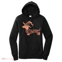 Happy Halloweenie Weiner Dog Cute Dachshund Witch Hat Women's Hoodie thumb 0