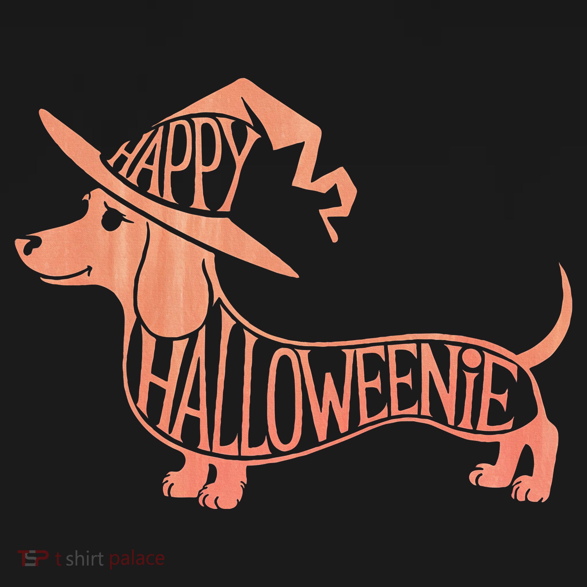 Happy Halloweenie Weiner Dog Cute Dachshund Witch Hat Women's Hoodie