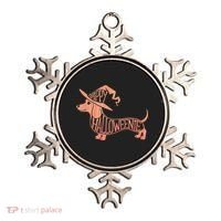 Happy Halloweenie Weiner Dog Cute Dachshund Witch Hat Ornament thumb 0