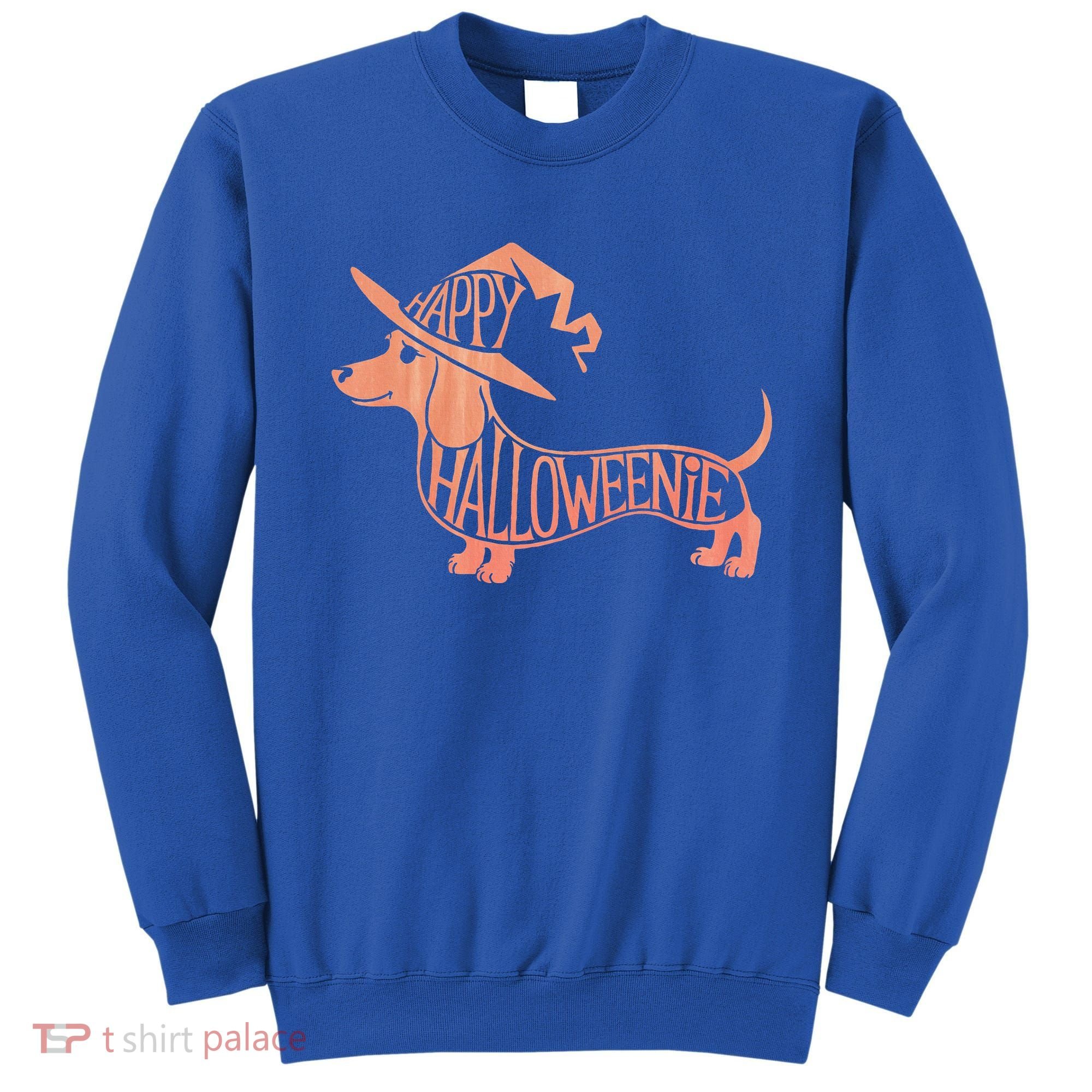 Happy Halloweenie Weiner Dog Cute Dachshund Witch Hat Sweatshirt