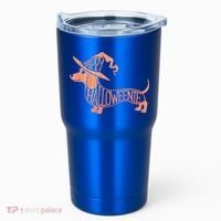 Happy Halloweenie Weiner Dog Cute Dachshund Witch Hat Tumbler thumb 0