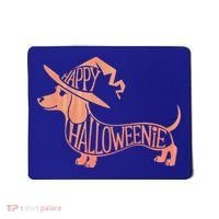 Happy Halloweenie Weiner Dog Cute Dachshund Witch Hat Mousepad thumb 0