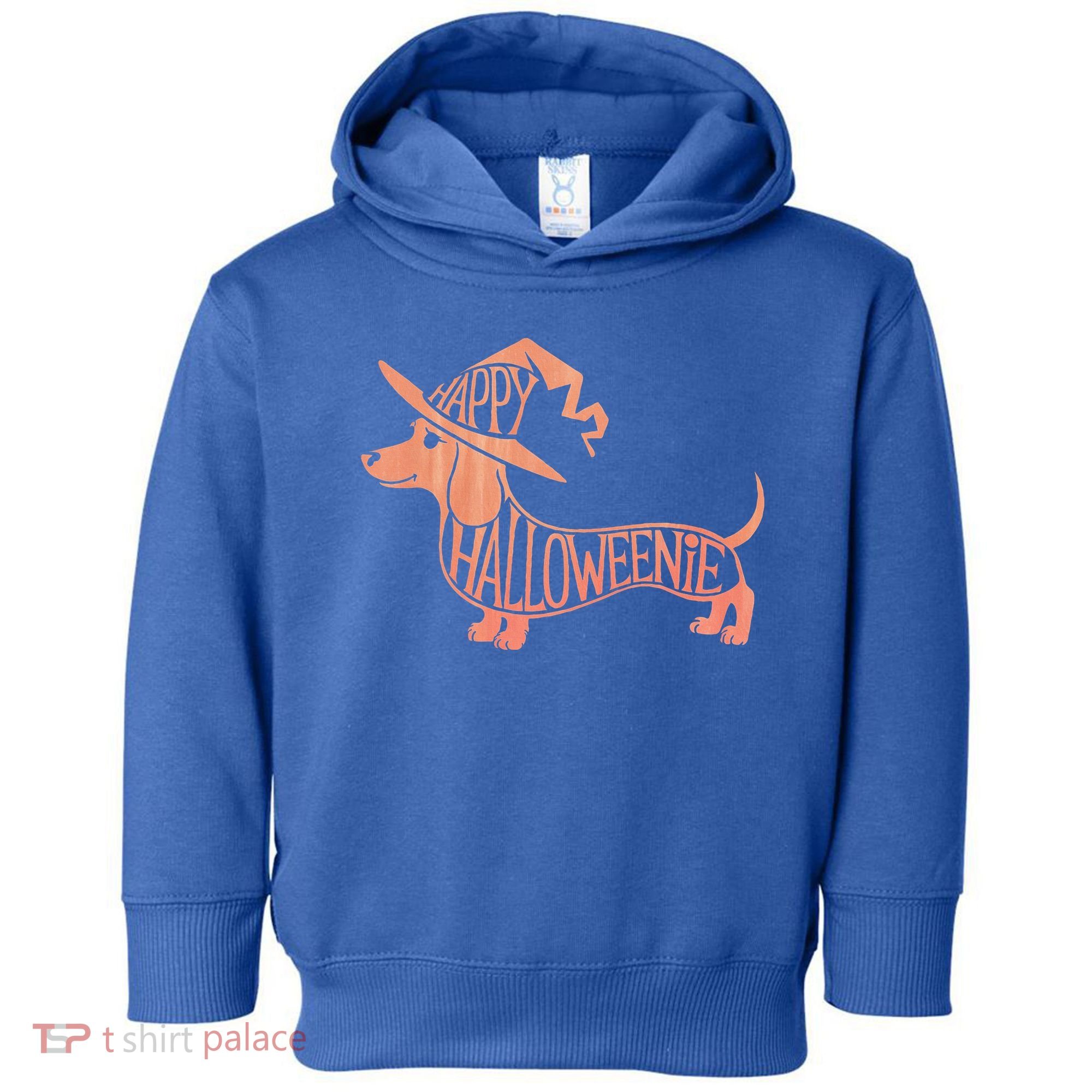 Happy Halloweenie Weiner Dog Cute Dachshund Witch Hat Toddler Hoodie
