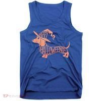 Happy Halloweenie Weiner Dog Cute Dachshund Witch Hat Tank Top thumb 0