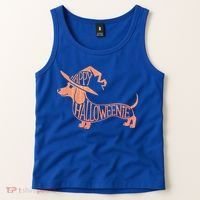 Happy Halloweenie Weiner Dog Cute Dachshund Witch Hat Tank Top thumb 2