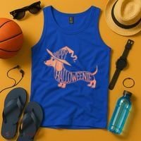 Happy Halloweenie Weiner Dog Cute Dachshund Witch Hat Tank Top thumb 4
