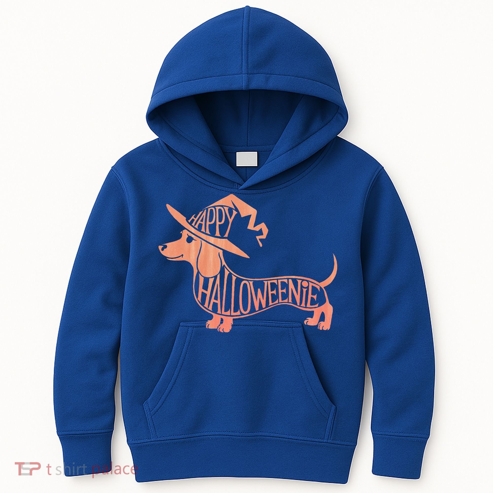 Happy Halloweenie Weiner Dog Cute Dachshund Witch Hat Kids Hoodie