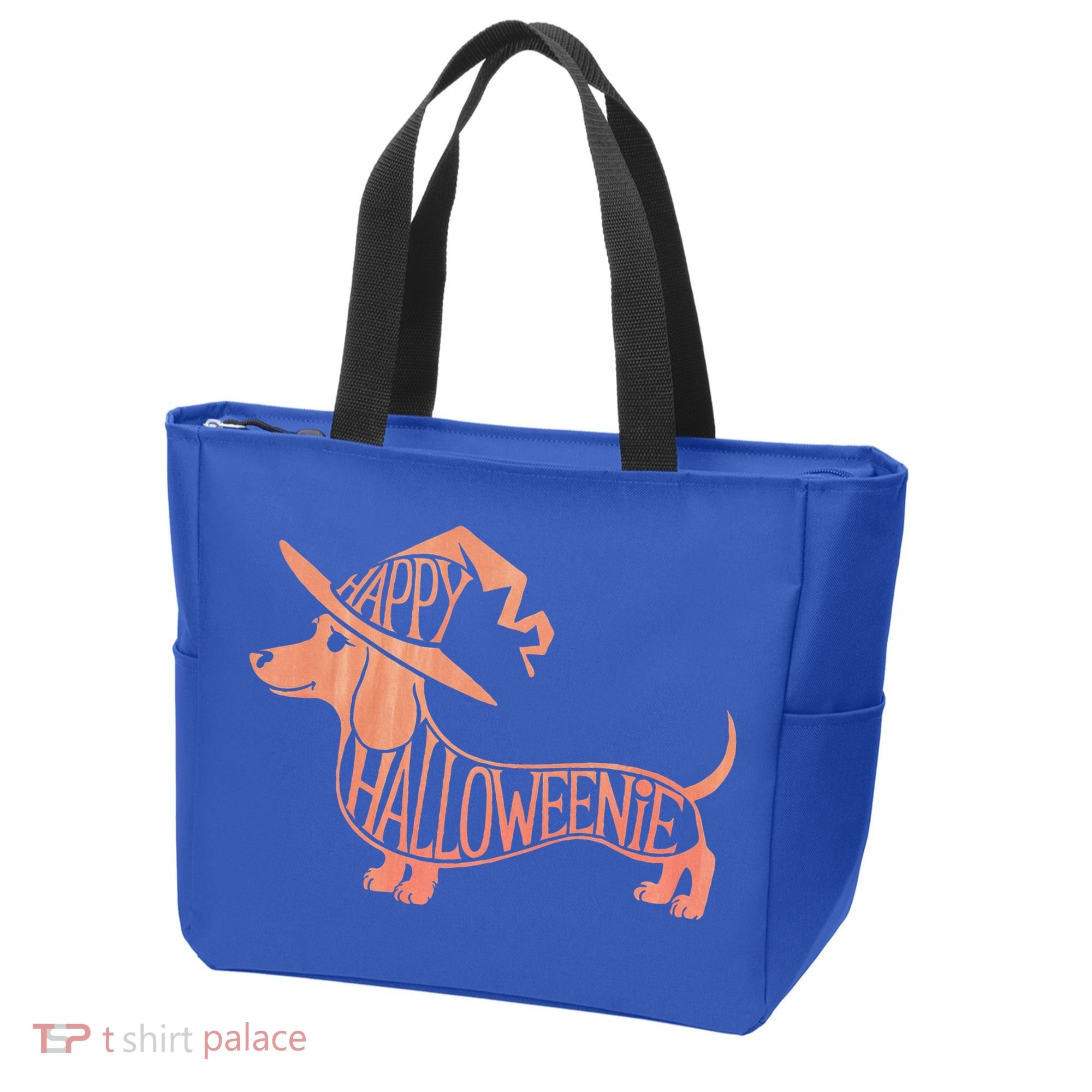 Happy Halloweenie Weiner Dog Cute Dachshund Witch Hat Tote Bag