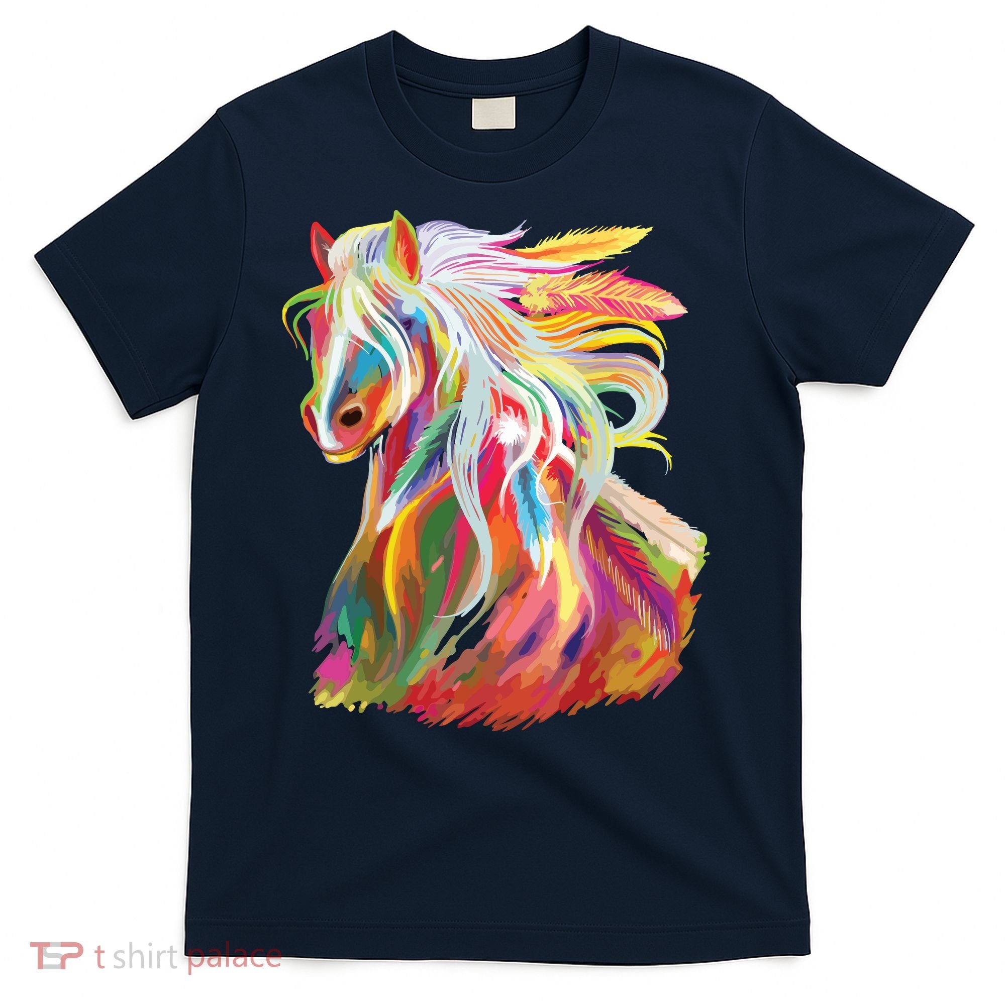 Horse Head Watercolor Equestrian T-Shirt