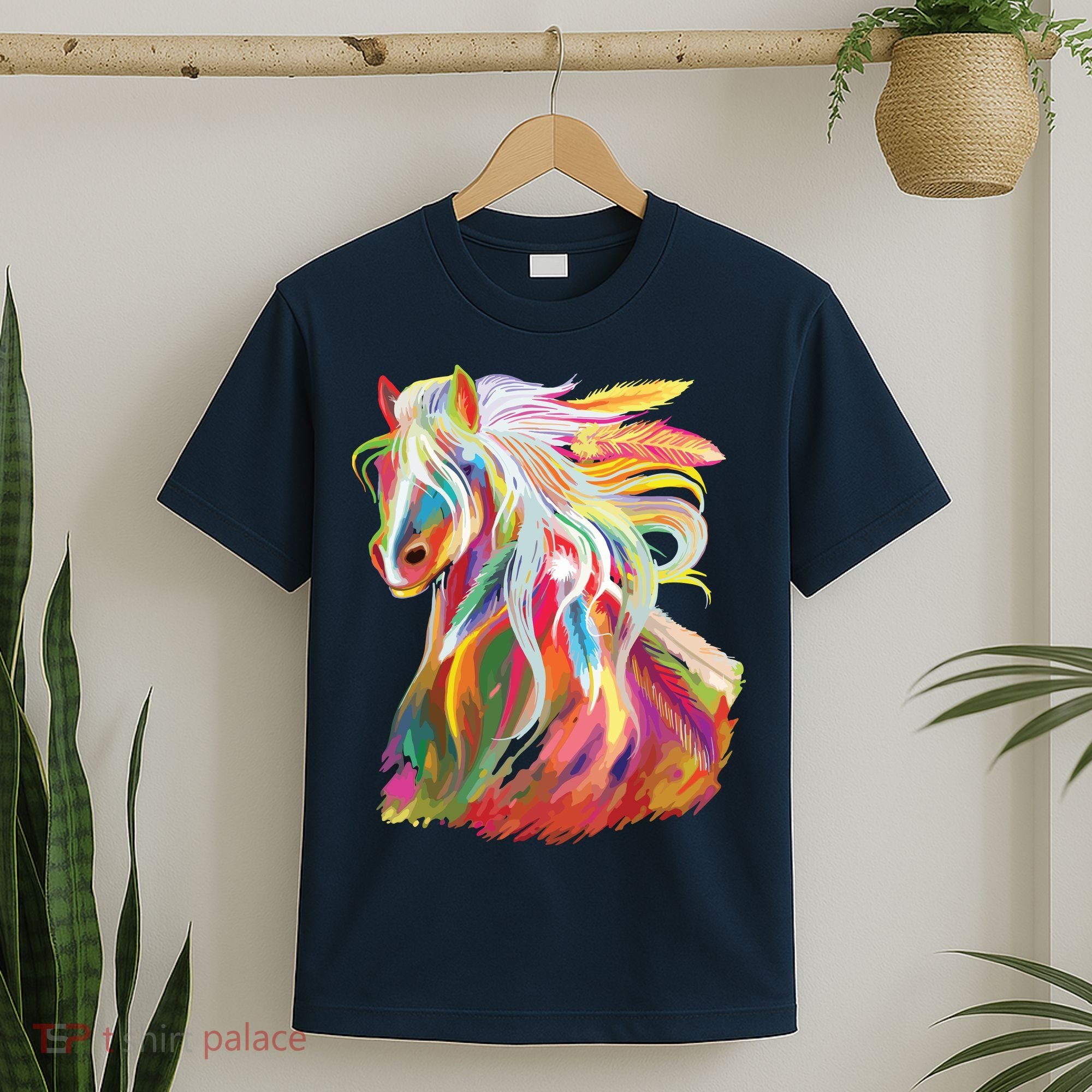 Horse Head Watercolor Equestrian T-Shirt