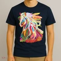 Horse Head Watercolor Equestrian T-Shirt thumb 3