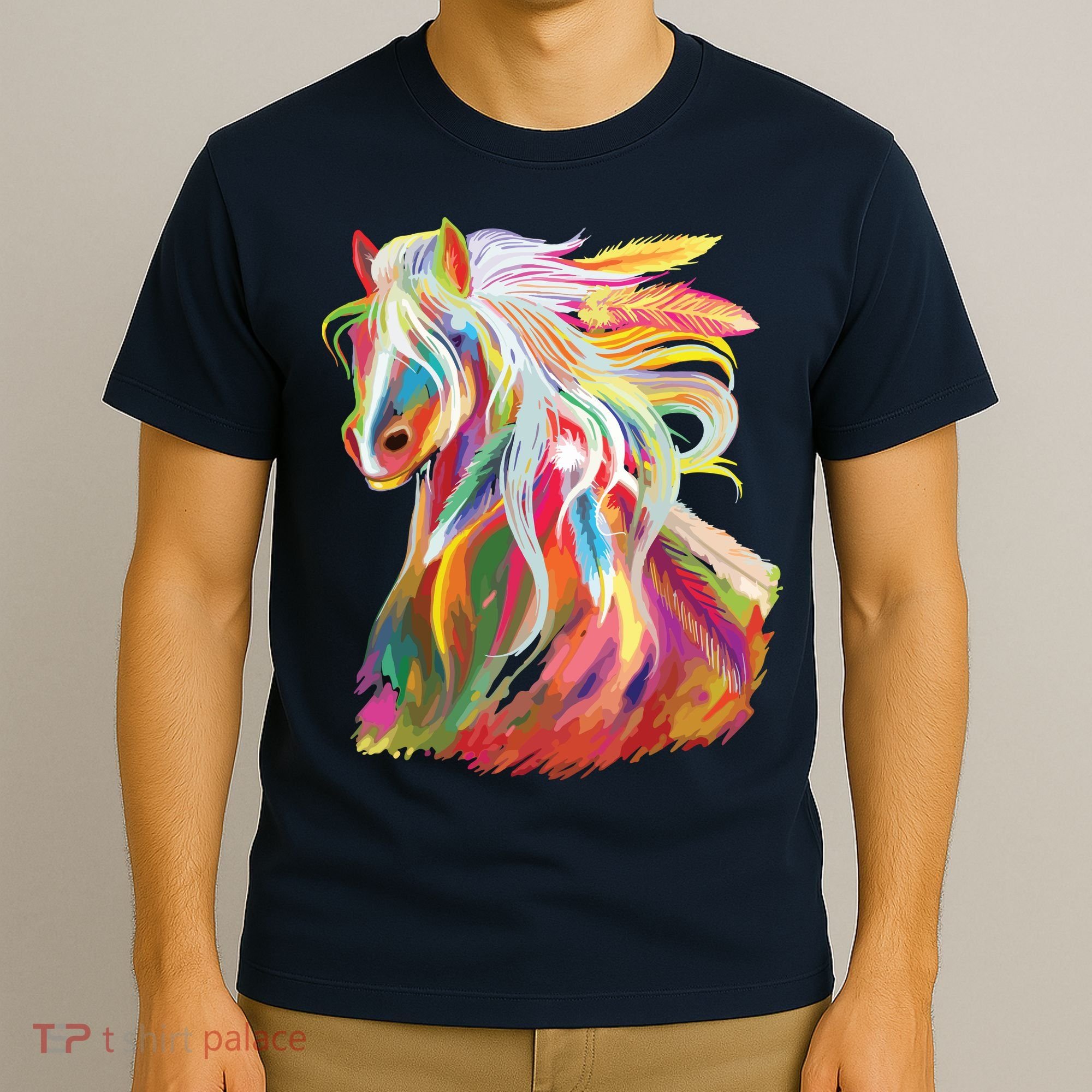 Horse Head Watercolor Equestrian T-Shirt