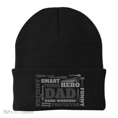 Hero Hard Working Dad Fathers Day Gift Beanie