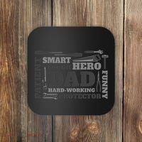 Hero Hard Working Dad Fathers Day Gift Coaster thumb 0