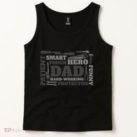 Hero Hard Working Dad Fathers Day Gift Tank Top thumb 2