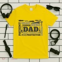Hero Hard Working Dad Fathers Day Gift T-Shirt thumb 5